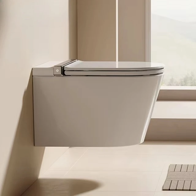 S005 Легкий умный современный стиль керамический туалет умные унитазы без оправы настенный унитаз белый бак для ванной комнаты