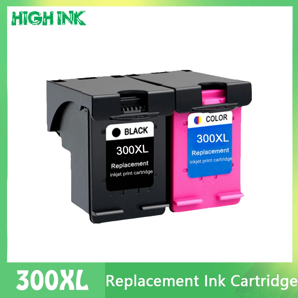 Compatible 300XL Ink Cartridge Replacement for HP 300 XL HP300 Deskjet D1660 D2560 D5560 F2420 F2480 F4210 F2492 Printers