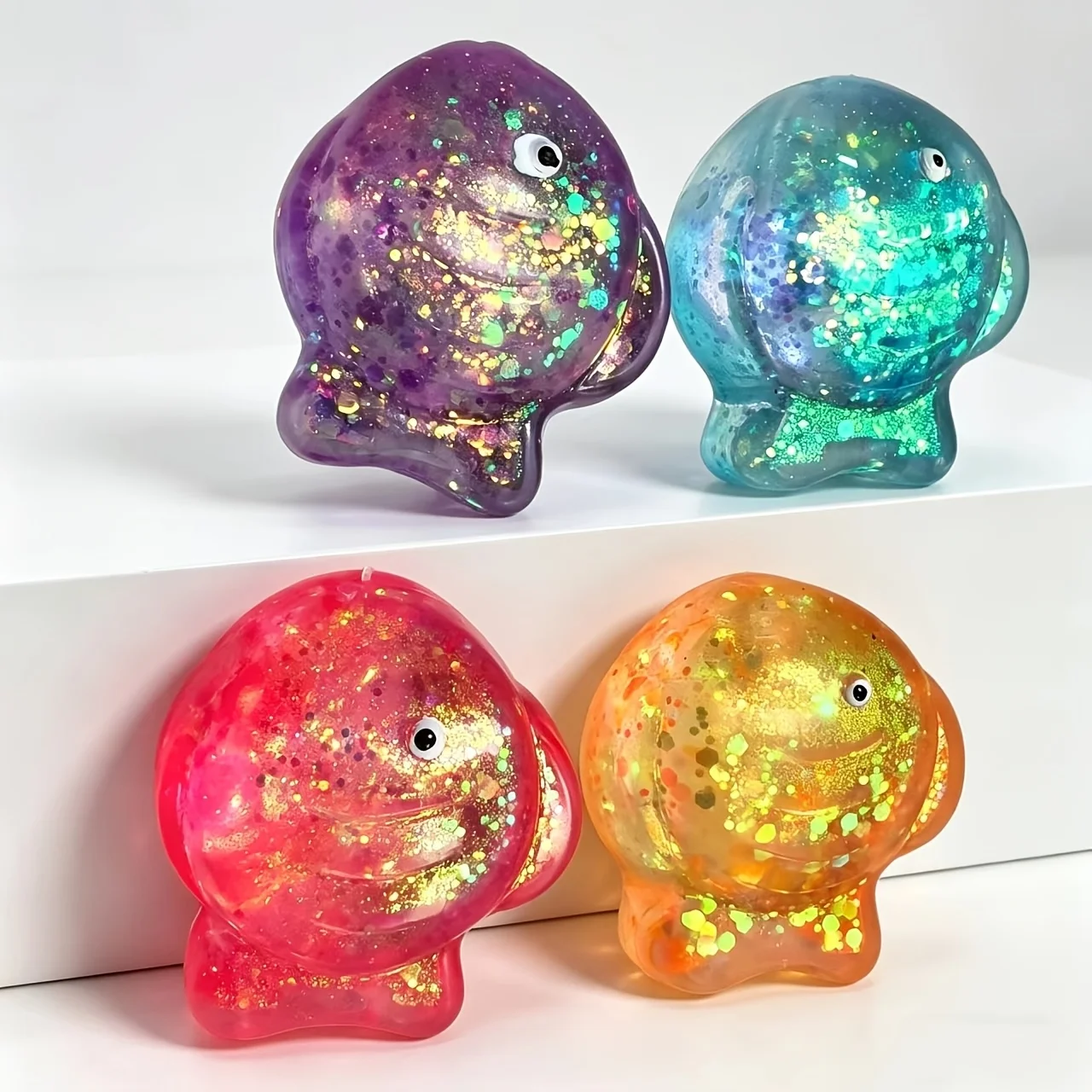 

Welcome to my store 1PC super cute fish pinching music, pinch happiness in your hand~ jelly texture, pinch it soft and glutinous, whether it is fishing at work or playing with it during breaks, 4 macaron color schemes, [color random]
