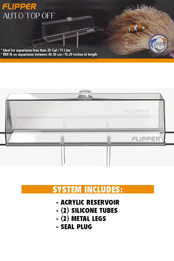 Flipper ATO Auto Top Off Clear Acrylic Aquarium Water Storage Reservoir System