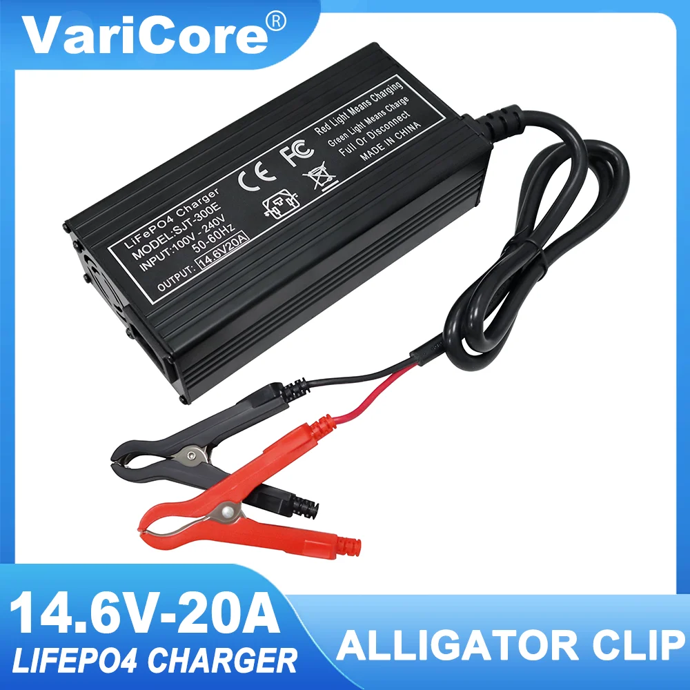 VariCore 14.6V/12.8V 20A Lifepo4 Charger 110-220V 4S 12v High Power charger for Lithium iron phosphate Battery Pack