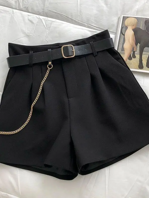 high-waist-suit-shorts-women's-summer-2026-new-korean-style-a-line-wide-leg-pants-versatile-base-layer-boot-two-piece-set