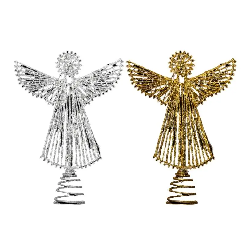 

E8BD High Luminosity 30 Lamp Beads Gold or Silver Tree Toppers Stars Crafted From Premium Iron Materials For Christmas