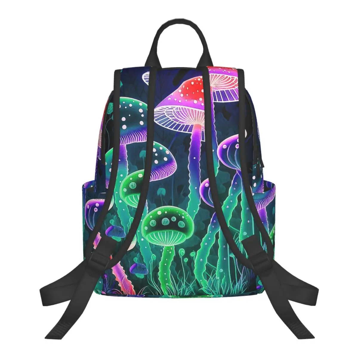 Luminous Transparent Mushroom Student Backpack School Bag Hiking Travel Daypack for Men Women Bookbag Shoulder Bags