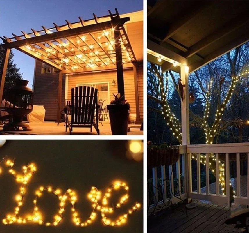 2/3/5/10 Meter LED String Lights USB Sliver Wire Starry Fairy Light for Xmas Garland Party Birthday Wedding Christmas Tree Decor