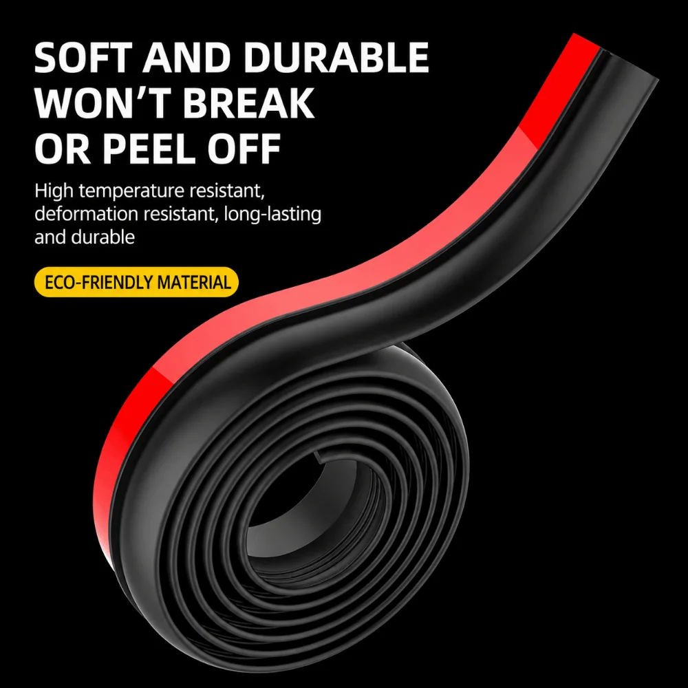 Rubber Car Trunk Seal Strip Dustproof Flexible Automotive Rubber Gasket Waterproof Sound Insulation Trunk Upper Seal