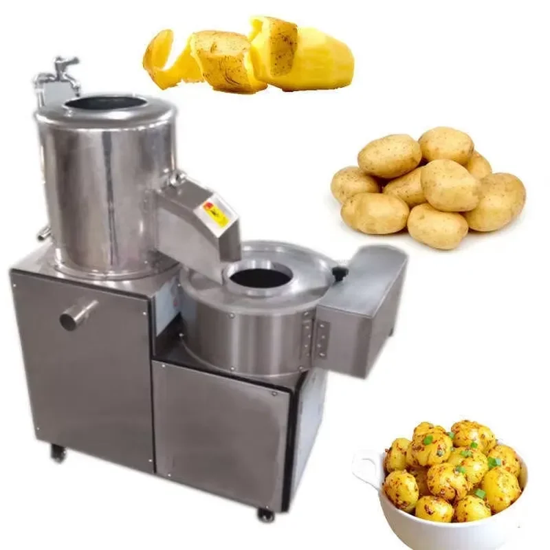 Industrial Potato Peeler 200kg/h Potato Slicer for Making Potato Chips and French Fries High Efficiency Vegetable Processing