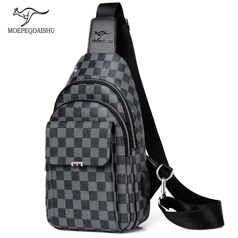 Borsa a tracolla casual da esterno per giovani alla moda alla moda da uomo di nuovo stile