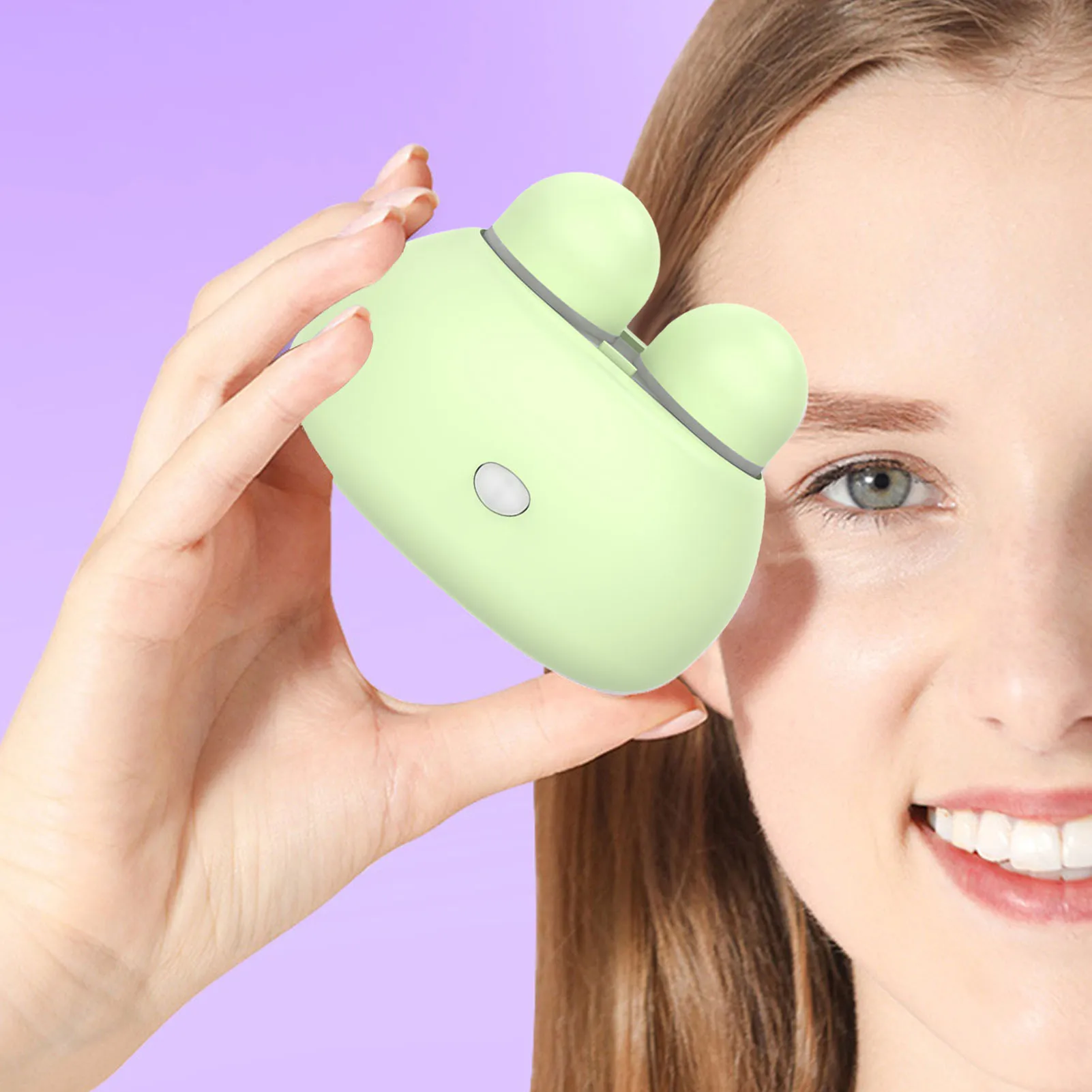 コンタクトレンズクリーナー 超音波ポータブル自動充電式ソフトレンズ洗浄機 シアン