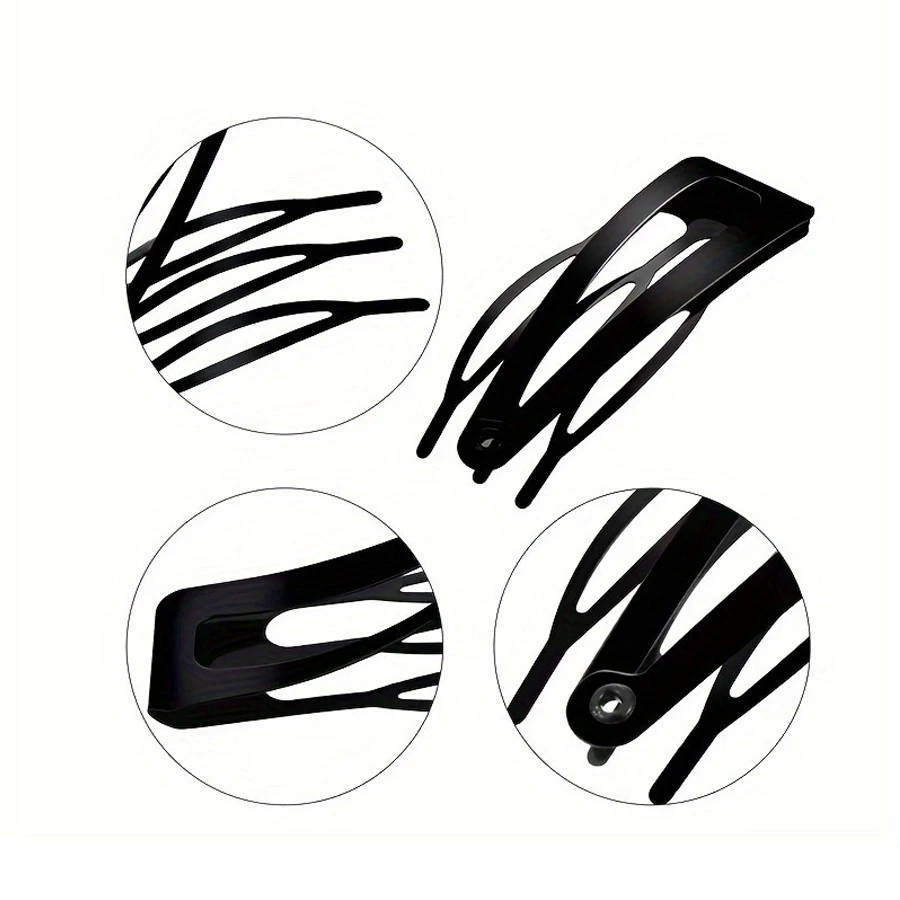 10 Stück Metall-Haarspangen mit doppeltem Griff, Haarspangen für Frauen und Mädchen, Haarschmuck, Salonbedarf, Haar-Accessoires – Detail 3