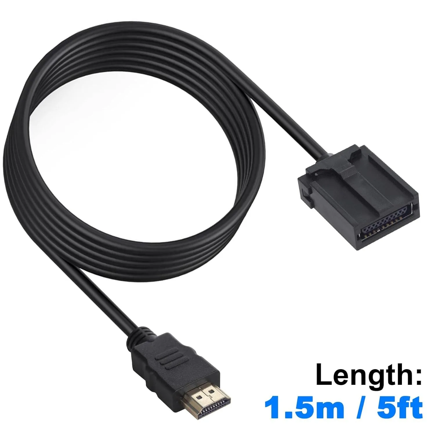 

1.5m/5FT HDMI-compatible Type E to Standard HD Cable for Automotive Connection System Support Up to 4K UHD for Car Video Audio