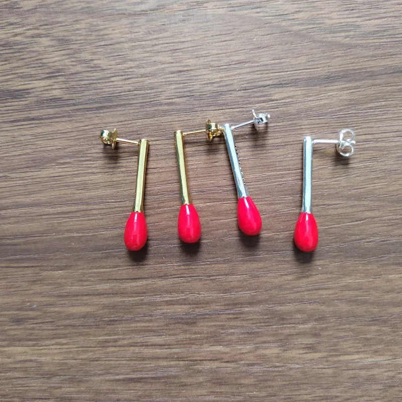 

2026 New Creative Design Match Head Earrings, Suitable for Daily Casual Fashion Matching