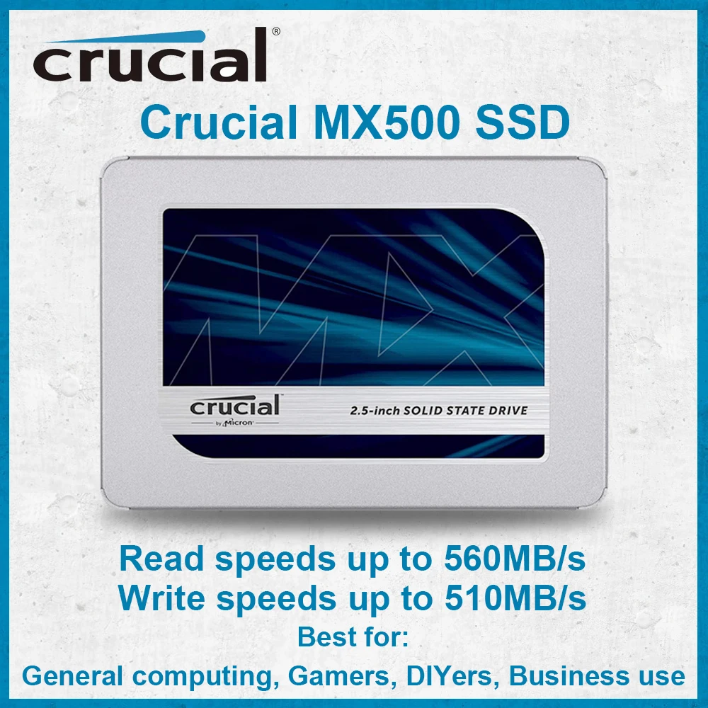 NEW Crucial MX500 BX500 SSD Internal Solid State Drive 250GB 500G 1TB 2TB 4TB 2.5 SATA3 SSD for Dell Lenovo Asus Laptop Desktop