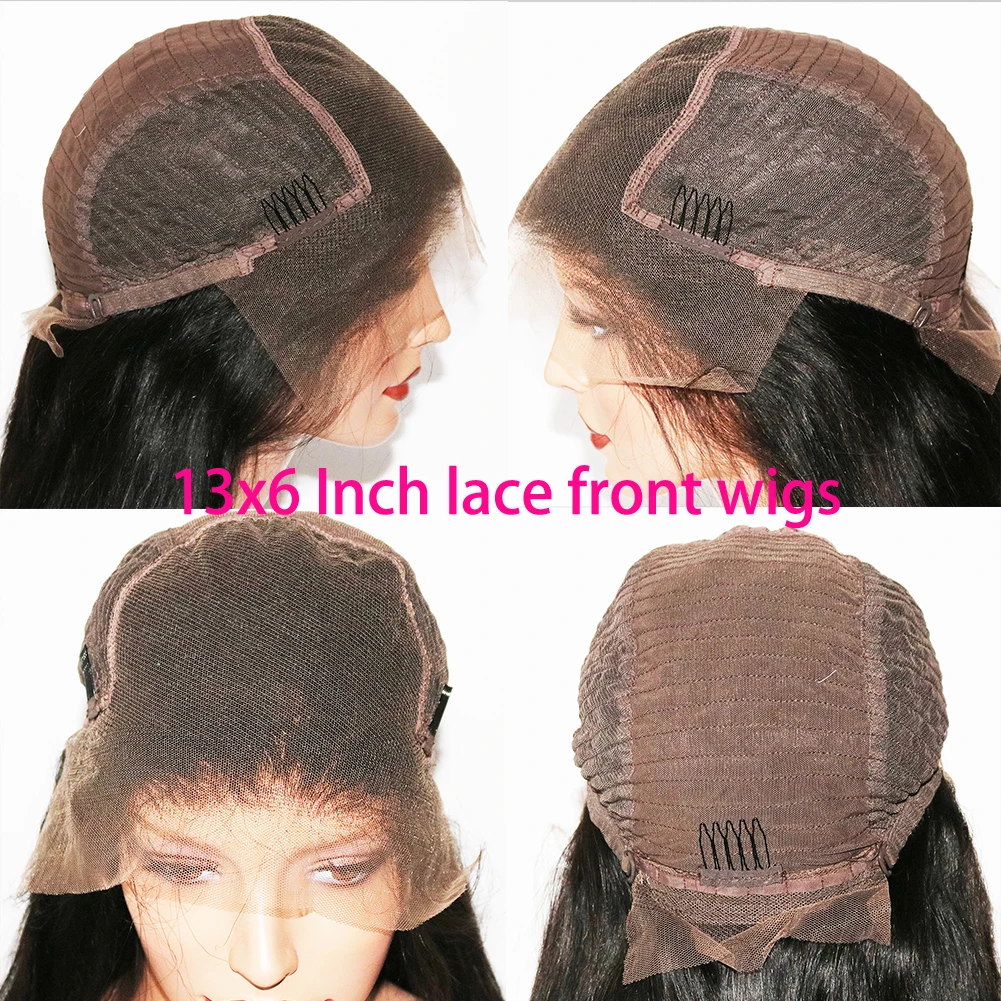 26 Zoll lockere, gewellte Damen-Perücken aus Echthaar mit vollem Spitzenansatz und Pony, dunkelbraune Wurzeln, Ombré-Aschblond, 13x6 Spitzenfront/5x5HD Spitzenperücken – Detail 5