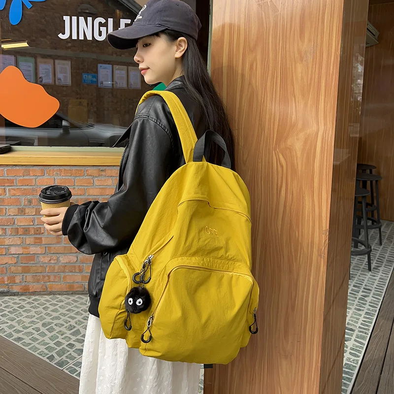 

Casual Backpack Women's Solid Color Backpack Fashion Large Capacity Backpack Women's College Style