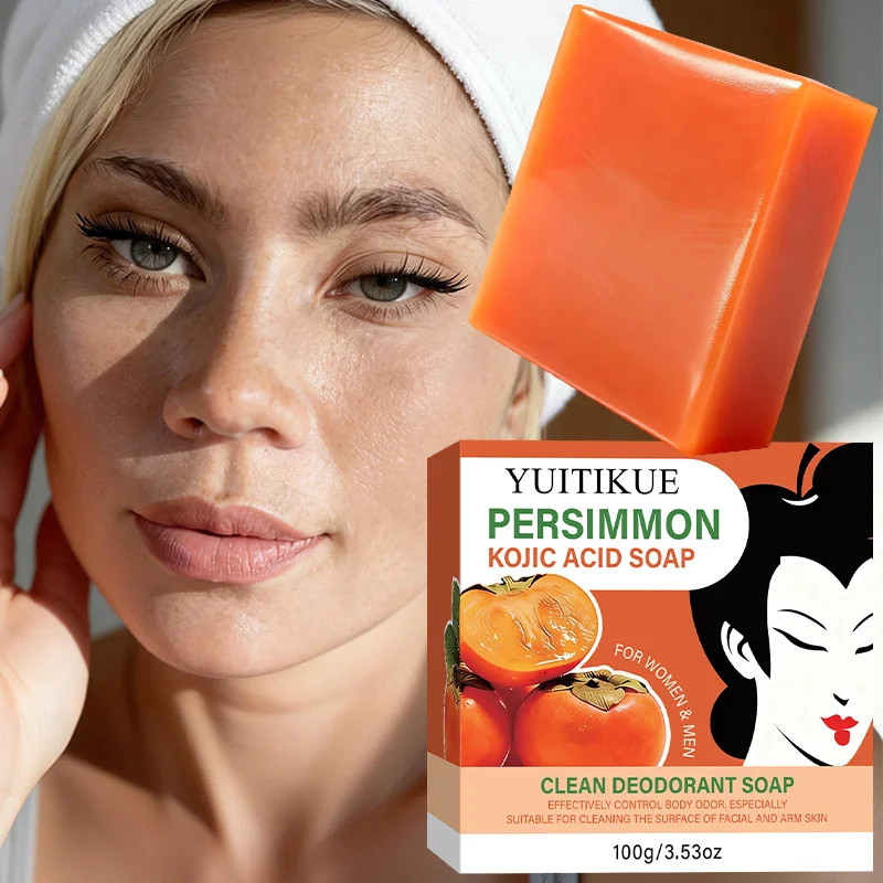 

YUITIKUE Kojic Acid Deodorant Soap - Persimmon Extract, Deep Clean & Control Body Odor All Day 100g