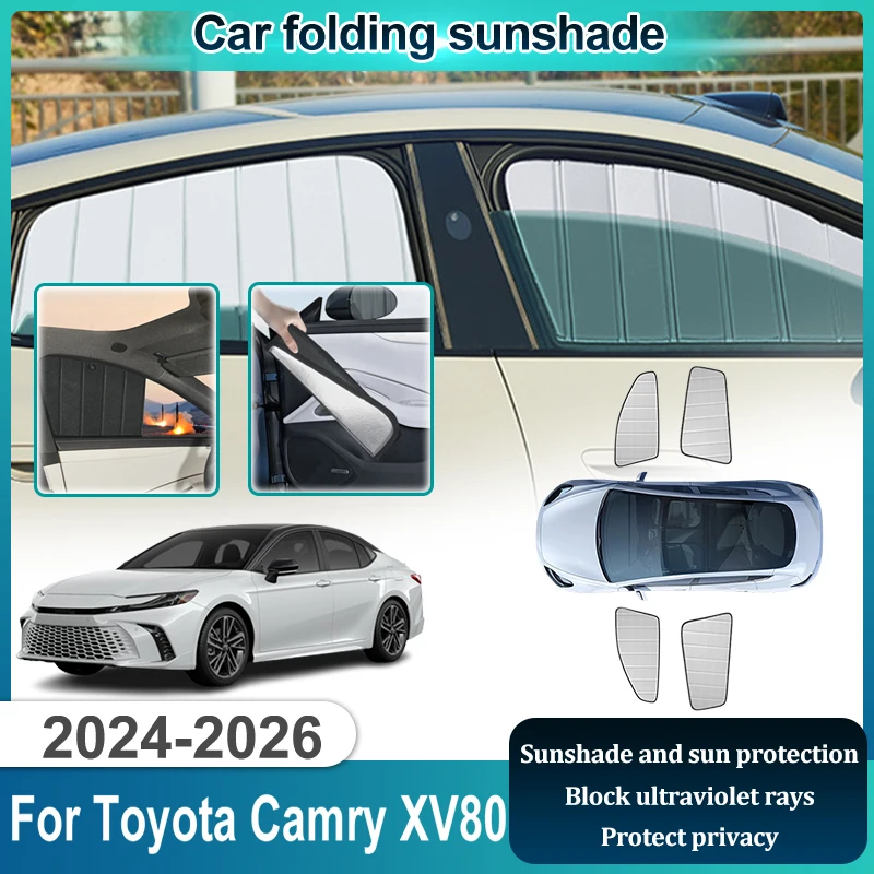 

Car Shaby Shades For Toyota Camry XV80 2025 2024 2026 Accessories Foldable Window Sunshades Side Sun Visors Sunshade Auto Tools