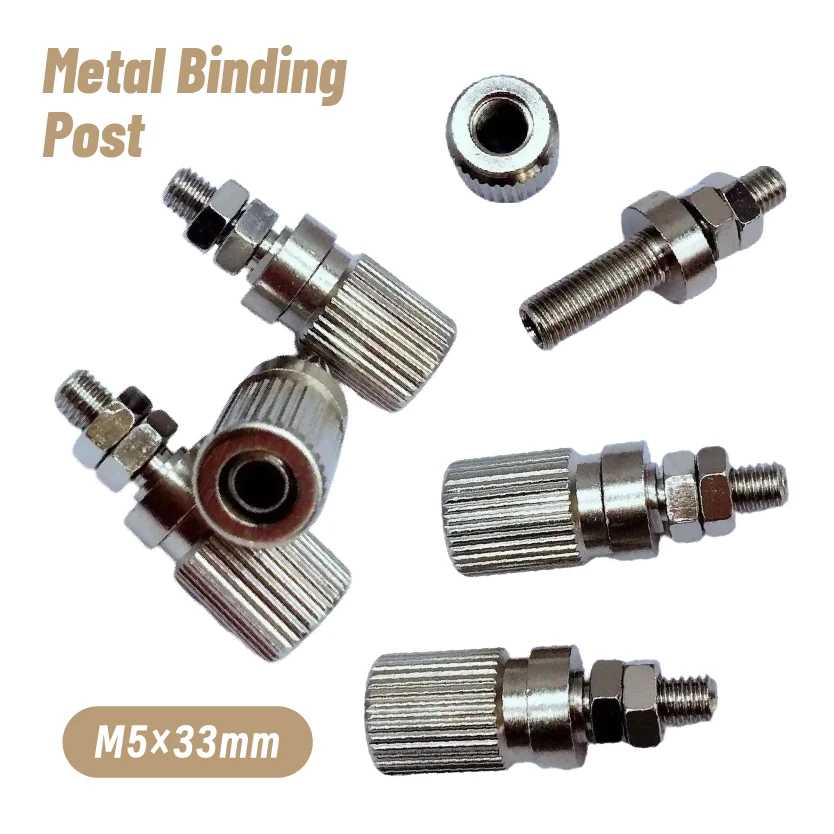 Pure Copper Terminal M5 * 33 4mm Hole Banana Socket 5mm All Metal Grounding Post