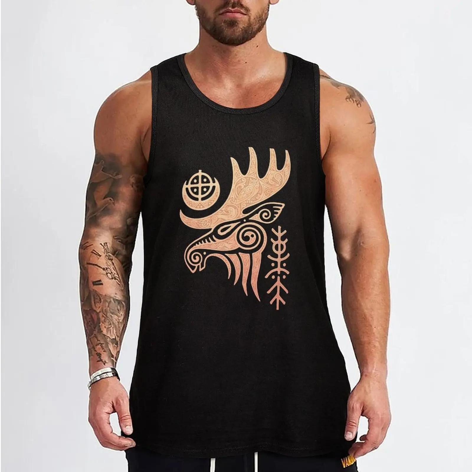 SHAMAN ELK Tank Top sleeveless man shirts Men's summer vest mens clothing