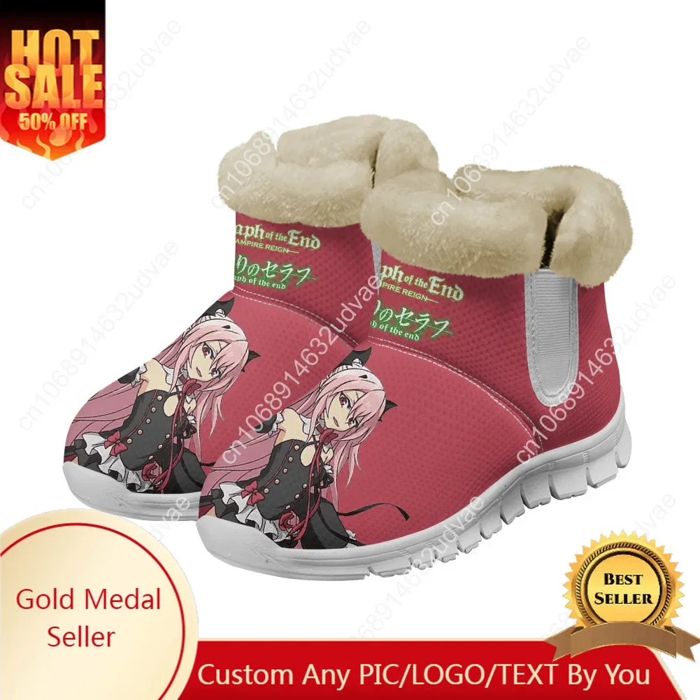 

Seraph of The End Snow Boots Mens Womens Teenager Shoes Keep Warm High Quality Casual Lightweight Couple Sports Custom Sneakers