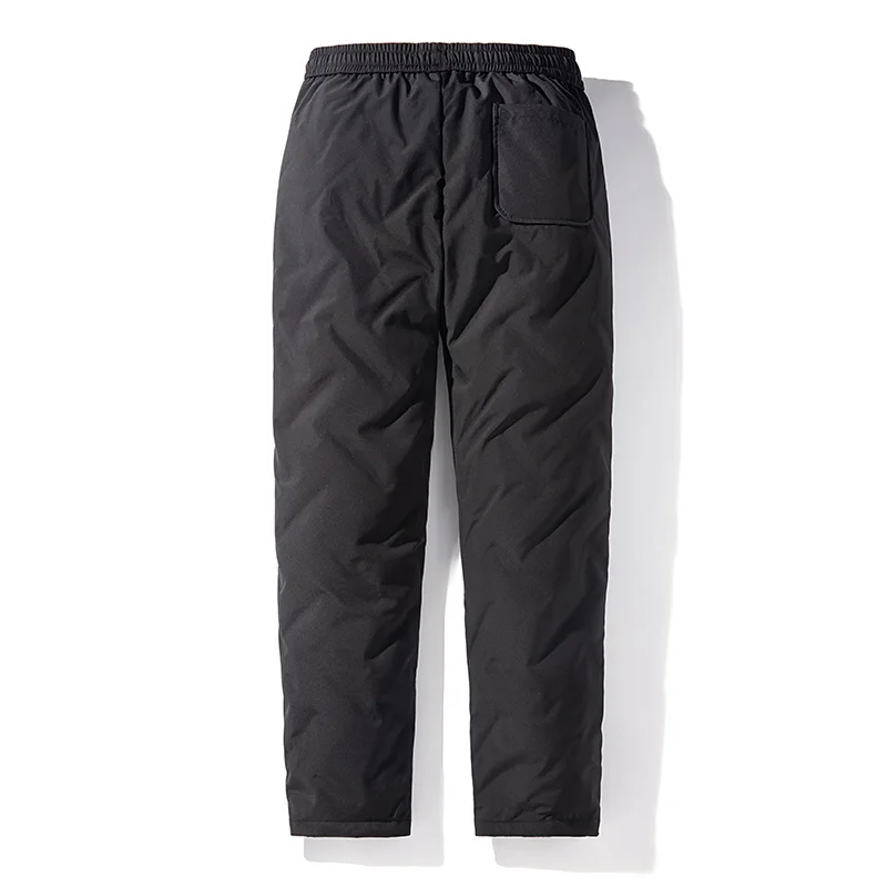 Pantalones ligeros y cálidos y cómodos de plumas de ganso para hombre, pantalones resistentes al viento y al frío, ropa térmica de ocio para invierno