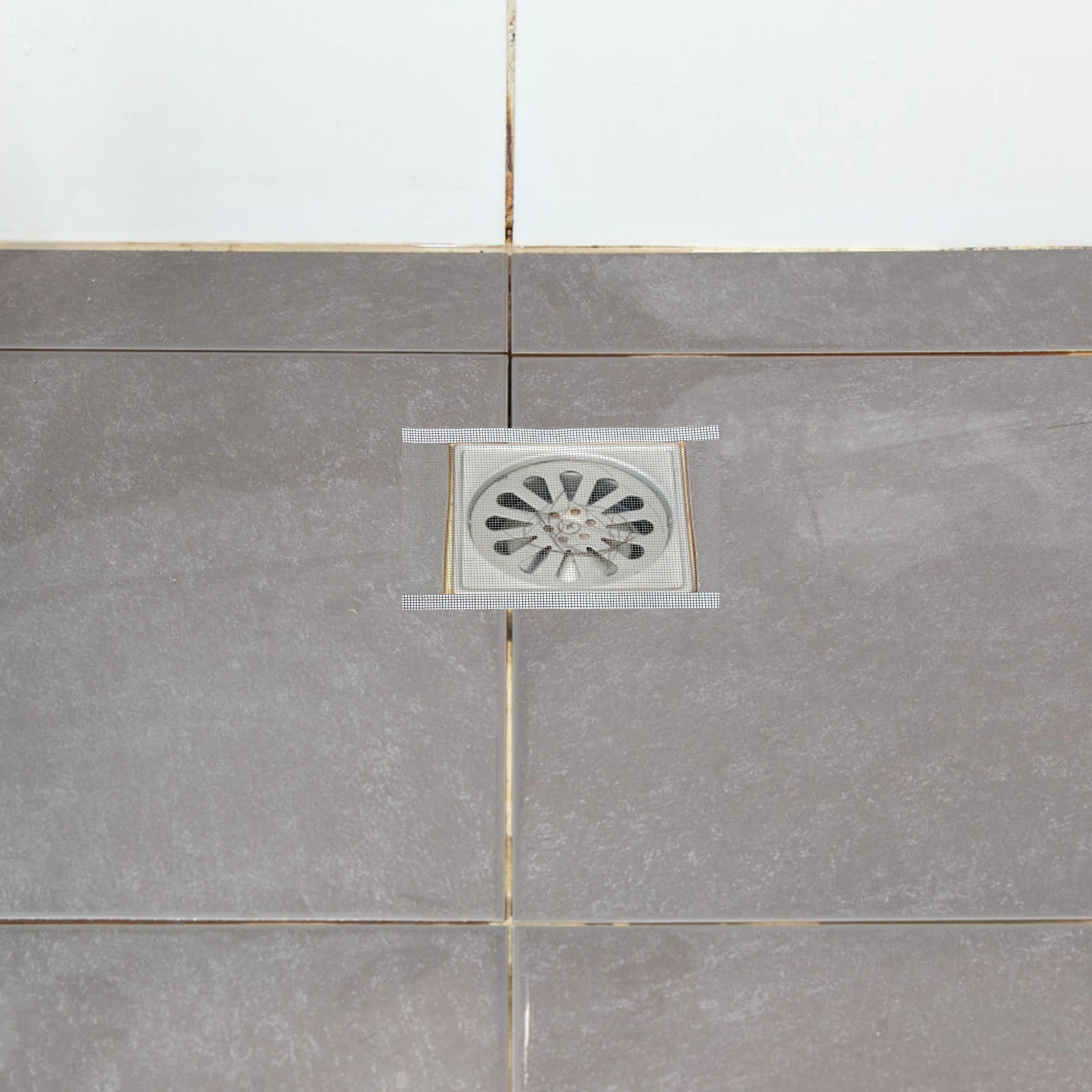 Colador de pelo desechable para drenaje de ducha, pegatina para suelo, cubierta de malla para recogedor de pelo de baño, tapón para drenaje de fregadero, 1 rollo