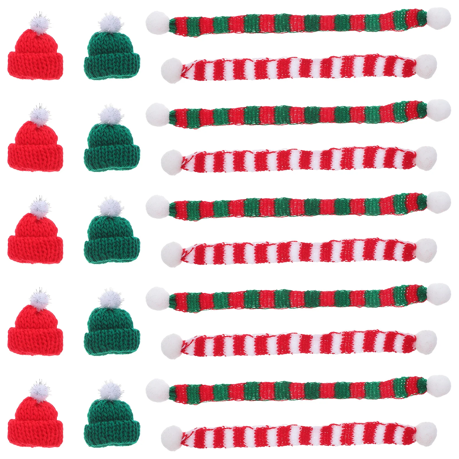 

48 Pcs Decor Christmas Tree Decorations Ornaments DIY Lollipop Hat Cat Collar Wine Bottle Scarf for Home