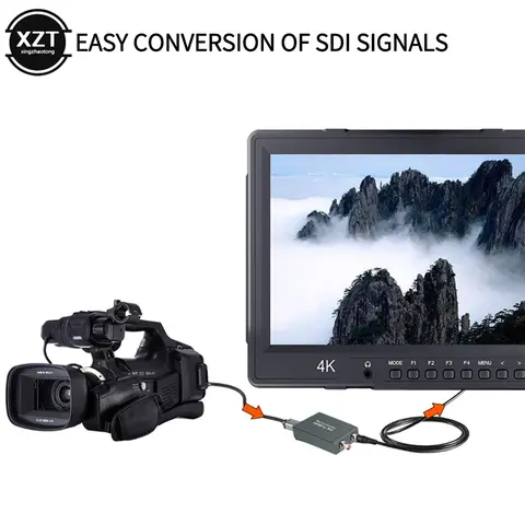 HDMI-compatible  to SDI Converter 3G/SD/HD-SDI to HDMI-compatible  Audio Video Converter Adapter Dual SDI for Monitor