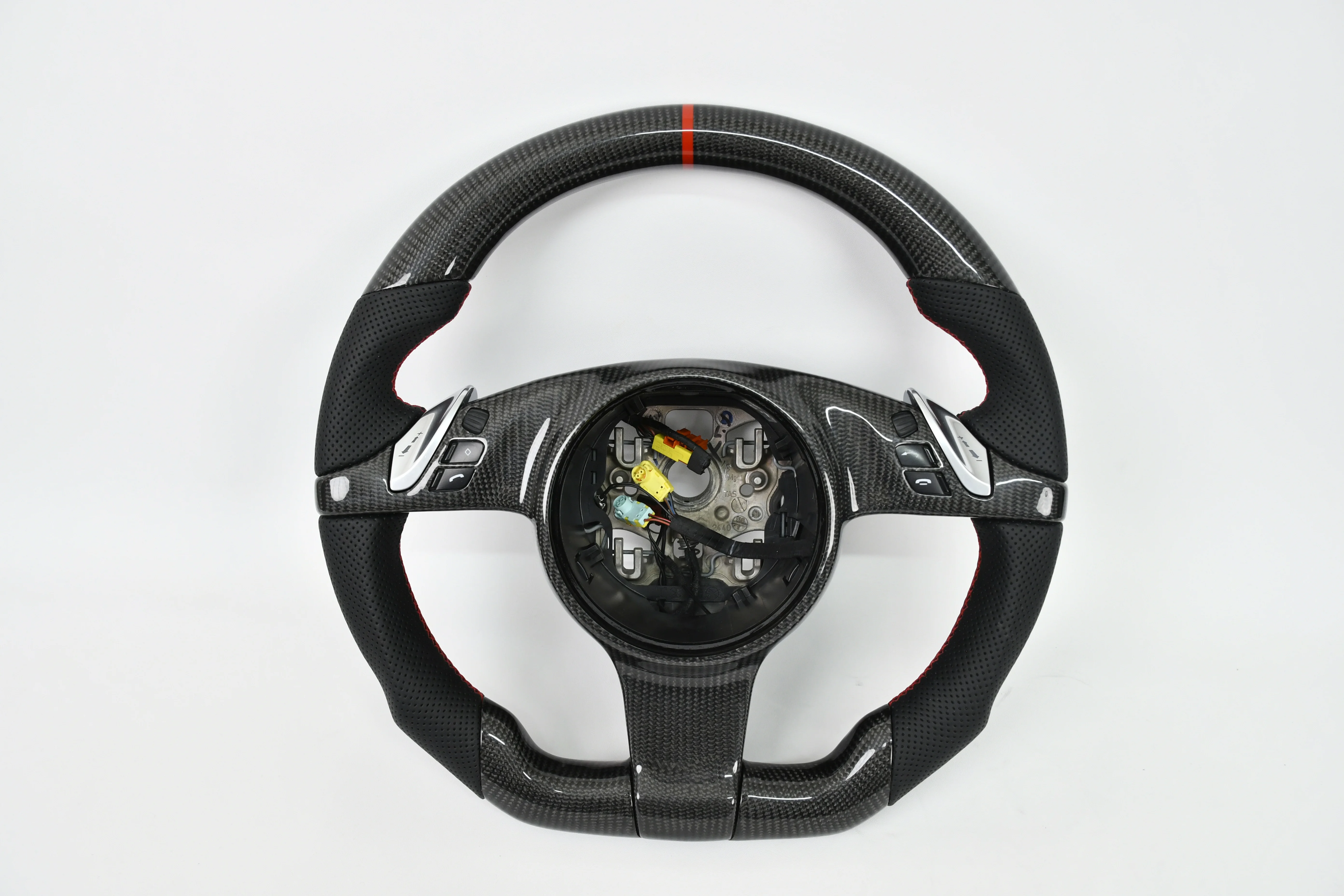 YTcarbon For Taycan Carbon Fiber Auto Parts Premium Custom Real Carbon Fiber Steering Wheel