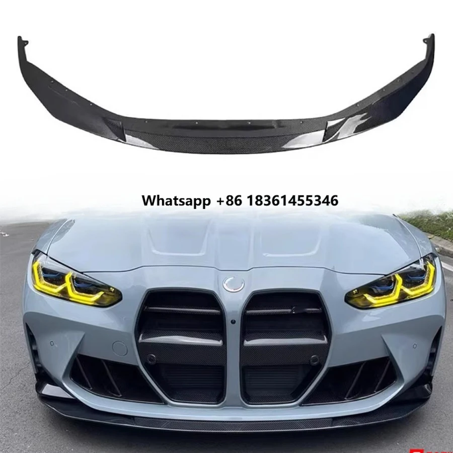

For M3 G80 M4 G82 G83 Dry Carbon Fiber Front lip Car Front Bumper Diverter Spoiler Diffuser Front lip chin Upgrade body kit
