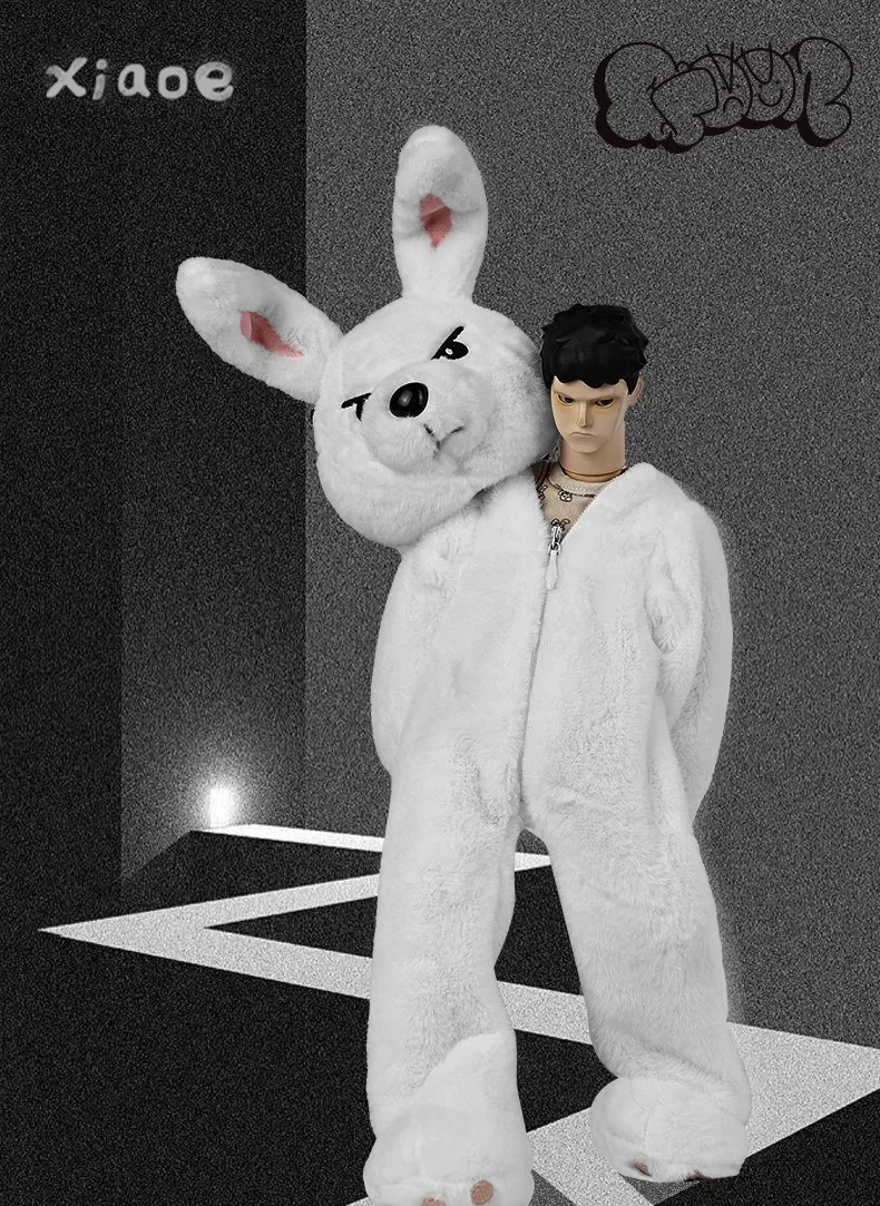 

GOON 1/6 Scale Trendy Doll Furry Rabbit Role Play White Soothing Plush 12 inch Full Set Action Male Figure Model Toys 520 Gift
