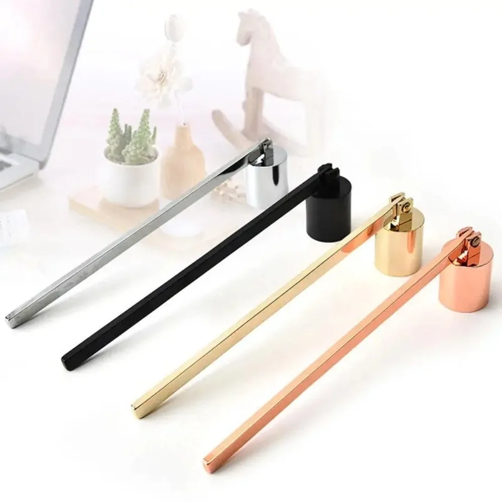 Multi Color Metal Candle Snuffer Long Handle Vintage Decor Bell-Shape Wick Cover Handicraft Candle Extinguisher Home Decor