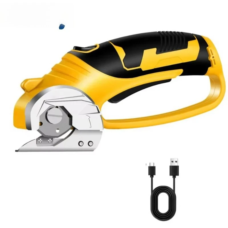 Cordless Electric Scissors Rotary Cutter Rechargeable Electric Cardboard Box Fabric Scissor With Blade For Leather Carpet Sewing
