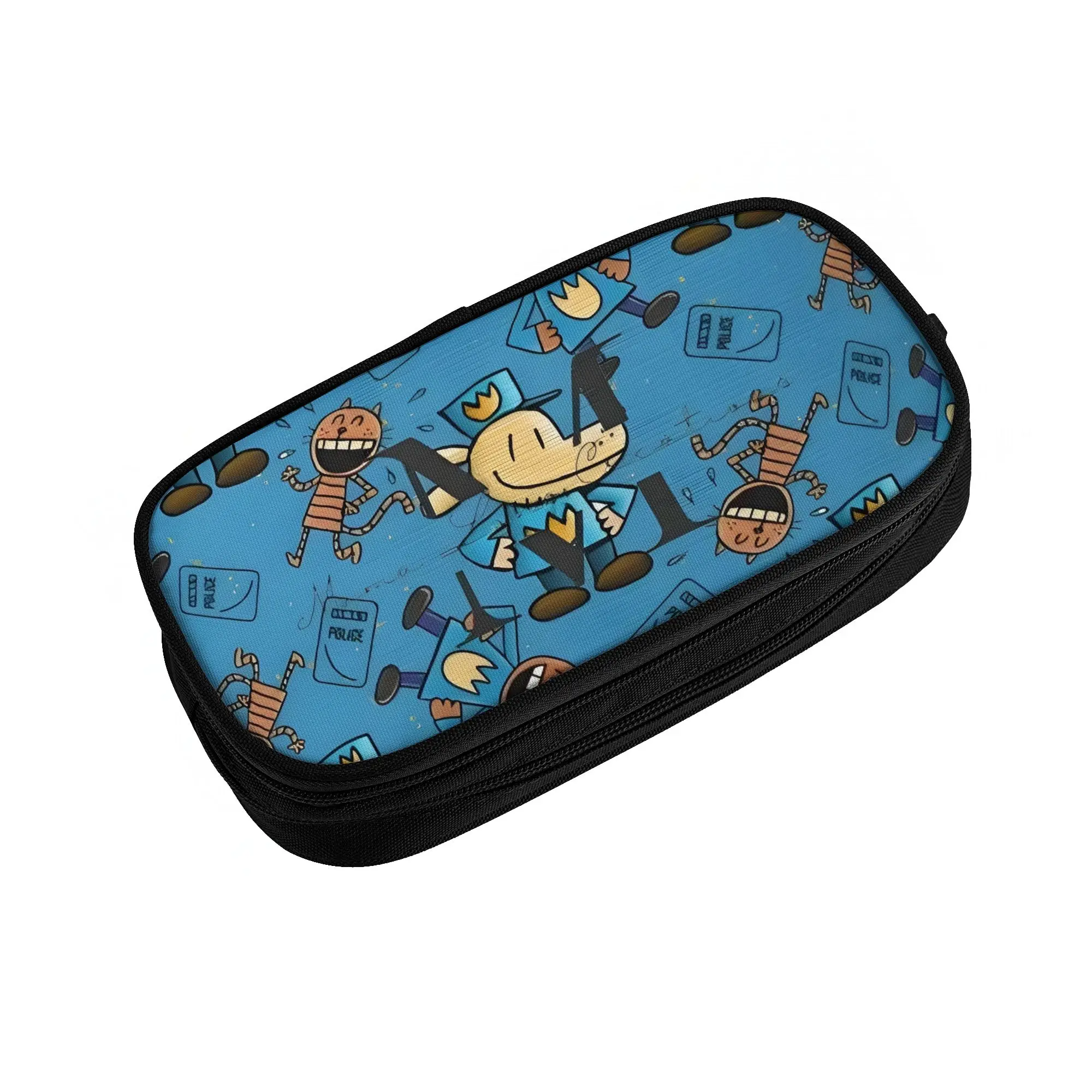 Funny Dog Man Manga  Pencil Cases for Boy Girl Large Capacity Cartoon Pen Box Bag Stationery