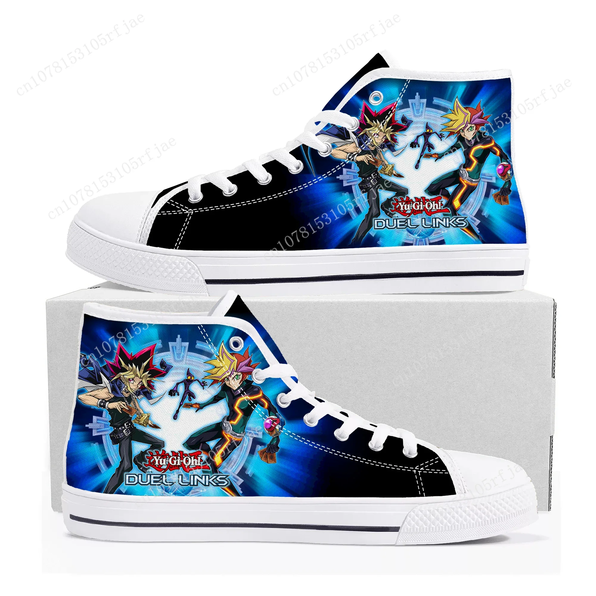 

Yu Gi Oh High Top Sneakers Hot Cartoon Game Mens Womens Teenager High Quality Fashion Canvas Shoes Casual Tailor Made Sneaker