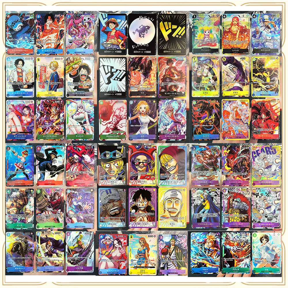 54PC/Set Anime One Piece DIY ACG Nami Roronoa Zoro Tournament Game Toys Collectible Cards Christmas Birthday Gifts Board Game