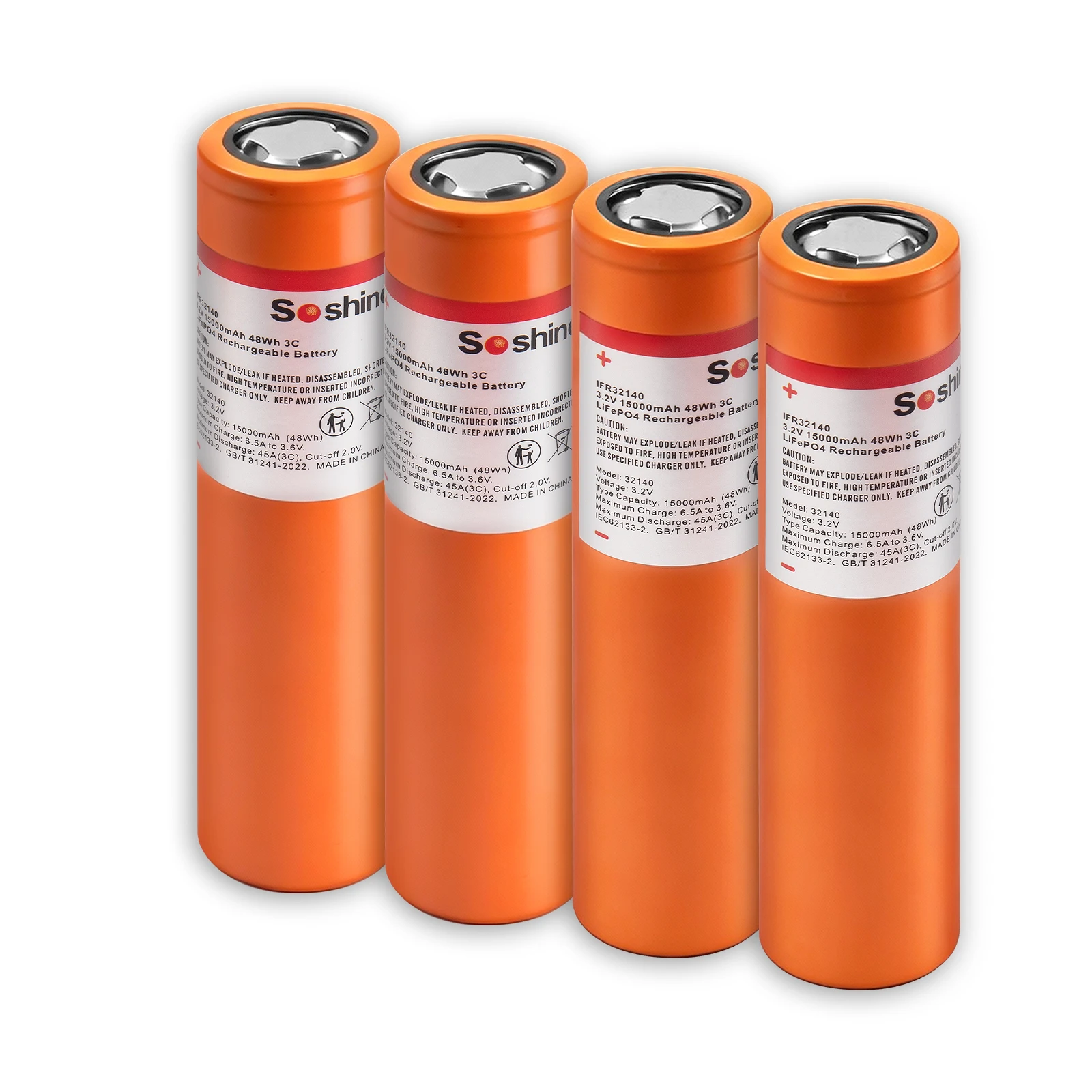 Soshine 3C 1500mah LiFePo4 Rechargeable Batteries 32140 3.2V 15Ah Battery Home Energy Storage R Power Tools Battery Pack