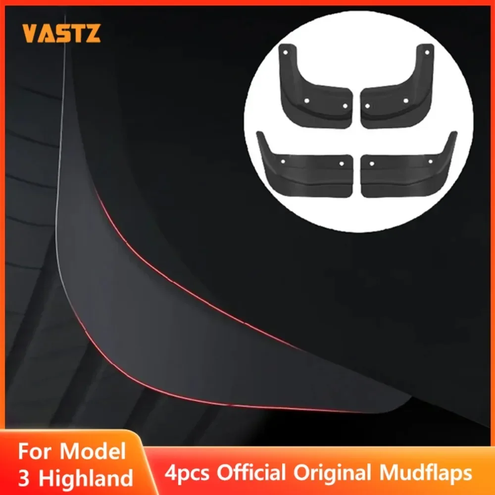 

VASTZ Mud Flaps For Tesla Model 3 Highland TPE Mudguards Original Design Fender Anti-Snow Anti-Sand Guard Protector Accessories