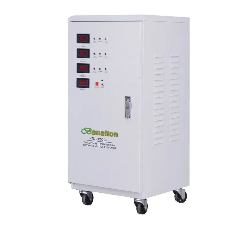 AVR SVC 220 فولت 380 فولت 3 المرحلة محرك سيرفو أوتوماتيكي 20kva مثبت الجهد