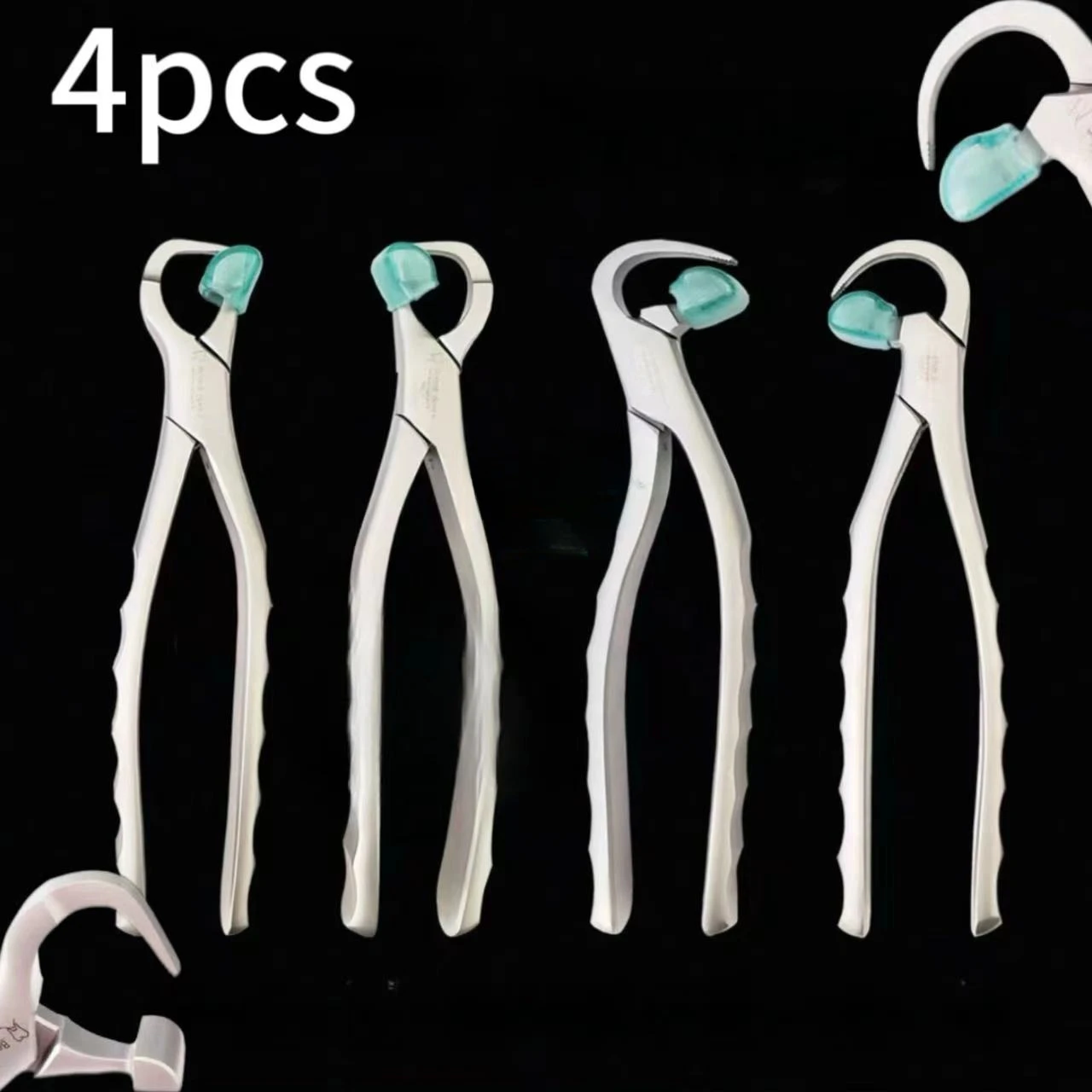 

4 pcs Dental Teeth Extraction Forceps Set Germany stainless steel Adult Extracting Plier Dental Elevator Dentist Surgical Tool