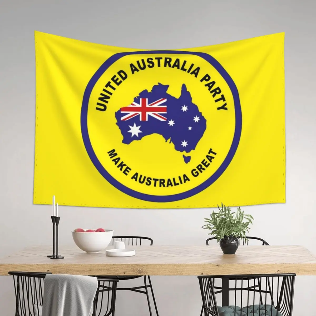 

Clive Palmer's United Australia Party Tapestry Room Decorations Aesthetic Bedroom Organization And Decoration Tapestry