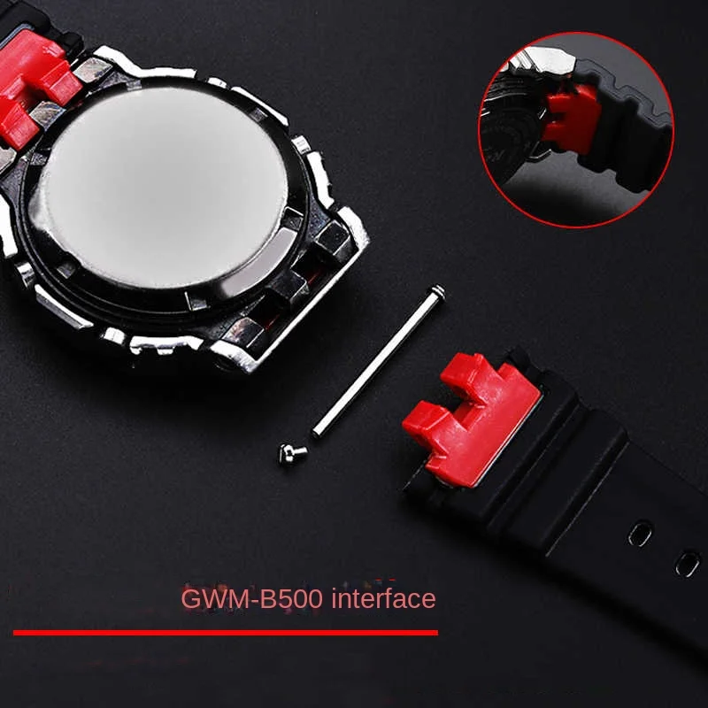 Resin silicone watch band For Casio GMW-B5000 Gmw b5000 GM-B2100 strap Sports Waterproof Black Rubber Bracelet Watch Accessories