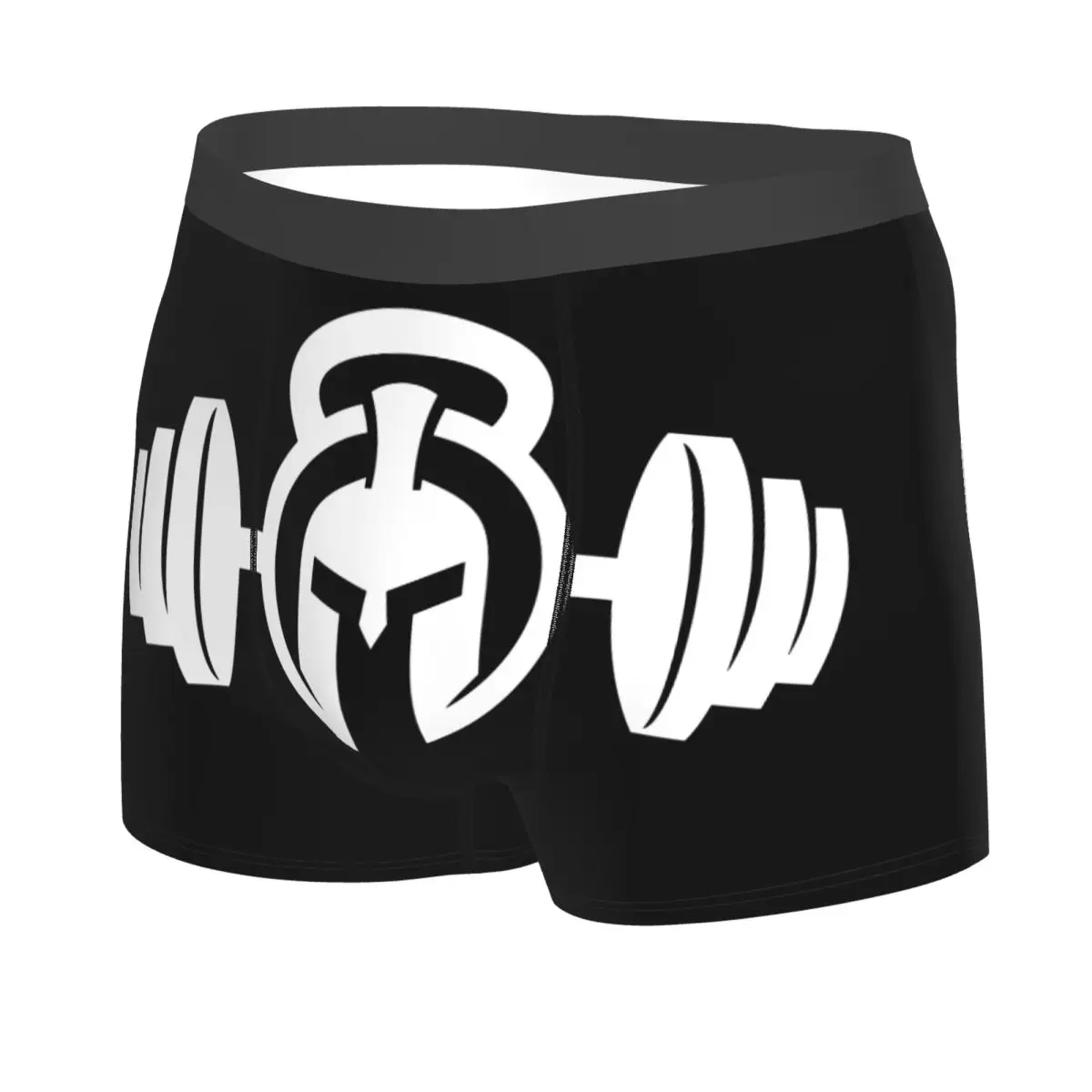 Aangepaste mannelijke coole spartan gym logo mannen ondergoed bodybuilding fitness spier boxershorts stretch shorts slipje onderbroek