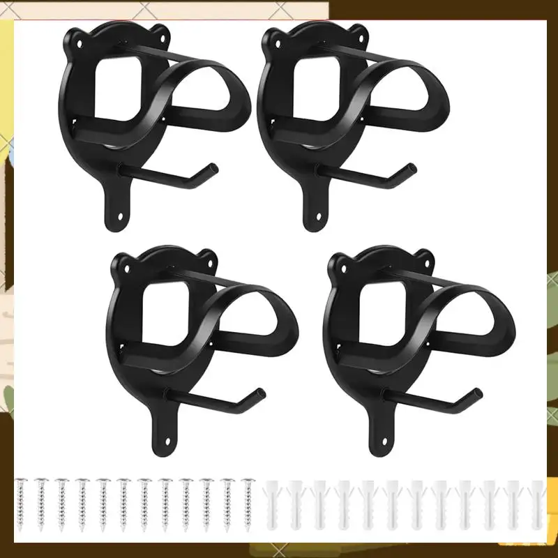 

4Pcs Horse Bridle Rack Metal Bridle Hooks With Tubes And Screw Wall Mounted Horse Barn Supplies-ABNJ