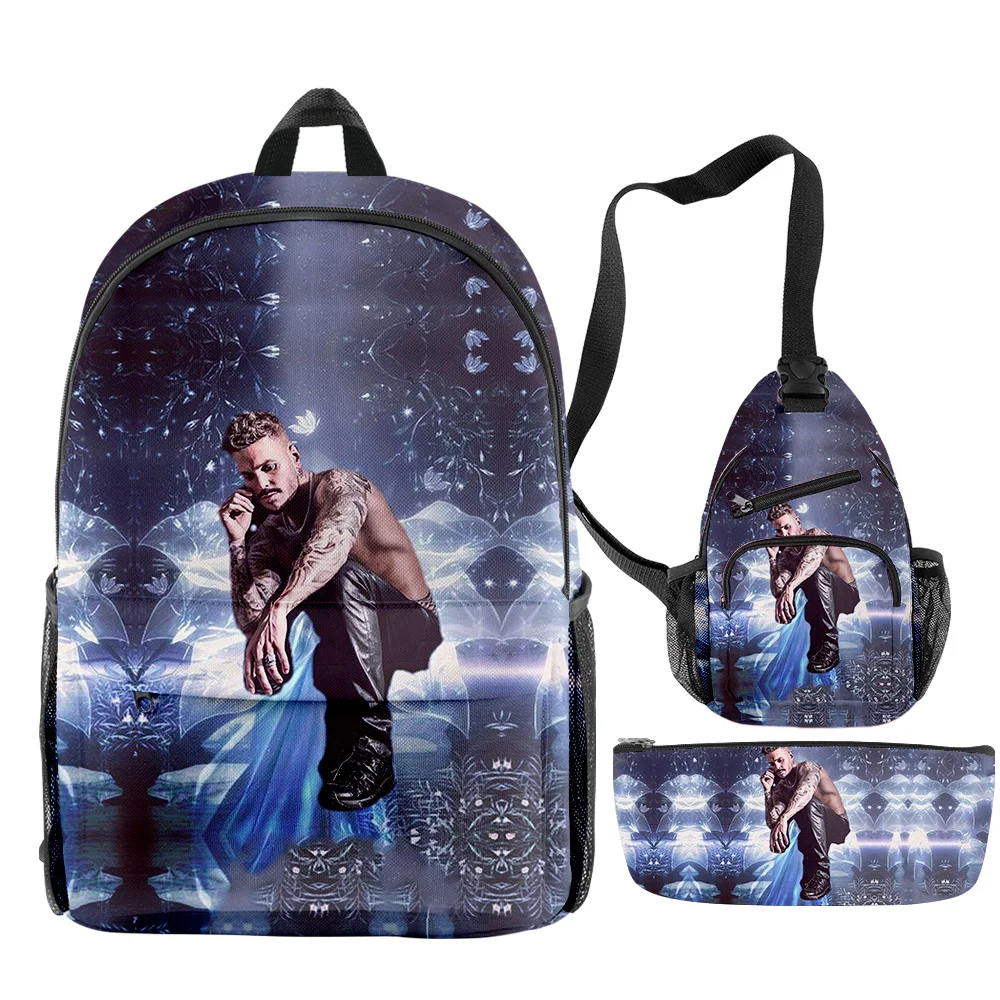 

Fashion Youthful M. Pokora POP R&B Singer 3pcs/Set Backpack 3D Print Bookbag Laptop Daypack Backpacks Chest Bags Pencil Case