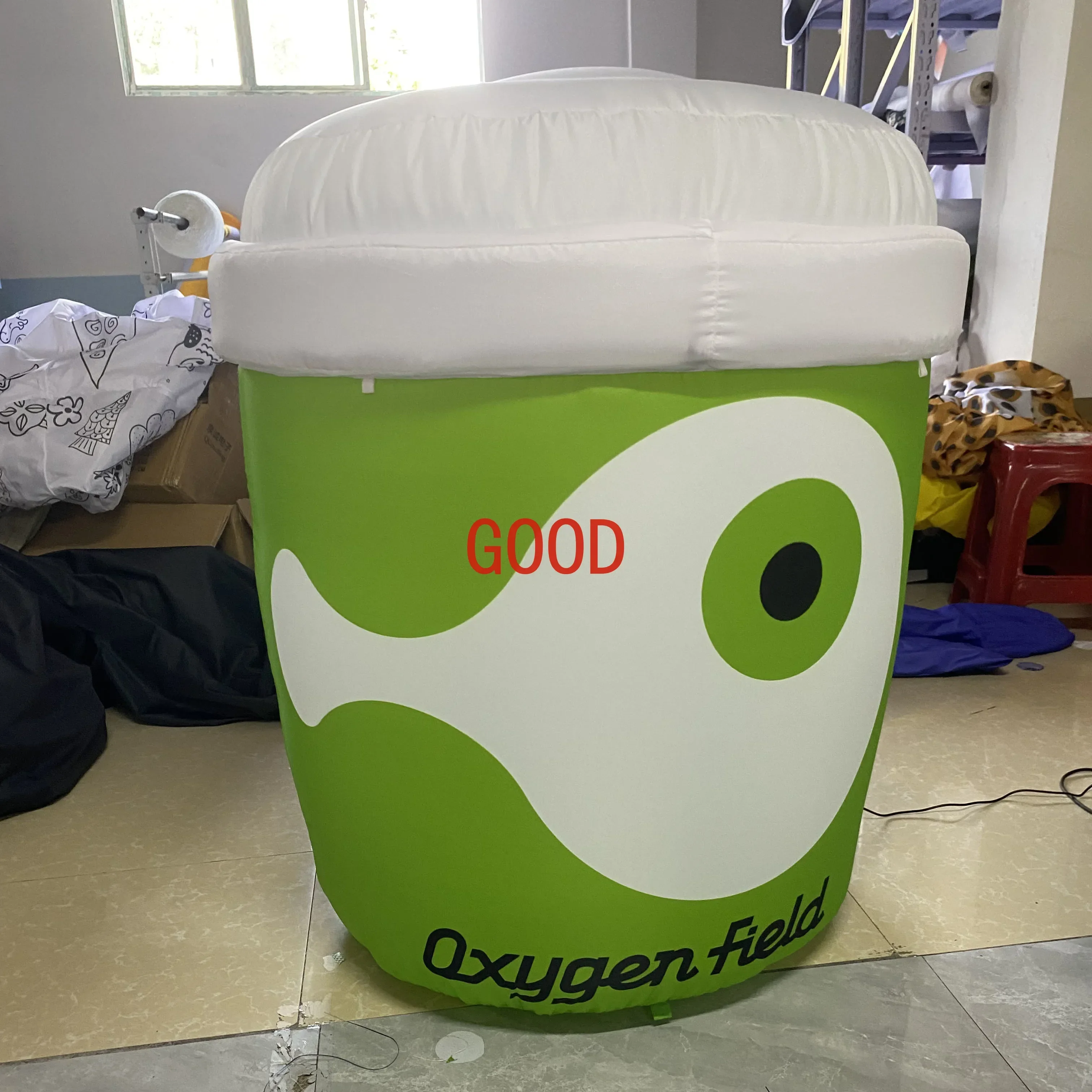 2M 3M Günstige künstlerische riesige aufblasbare Tasse zum Mitnehmen/Becher mit individuellem Logo/Musterdruck, erhältlich für Event-Café-Dekoration