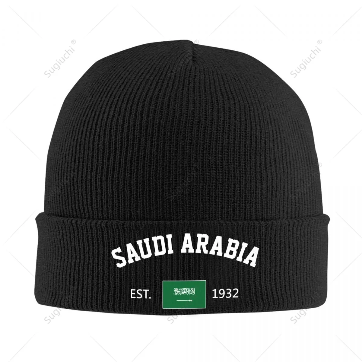 

Knitted Hat Unisex Saudi Arabia EST.1932 Independence Day For Men Women Boys Winter Autumn Beanie Cap Warm Bonnet