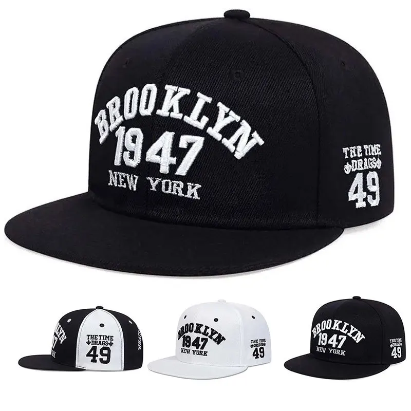 

1 шт. 1947, шляпа Snapback с вышивкой, бейсболка высокого качества, мужская бейсболка с универсальным узором, повседневная регулируемая спортивная кепка в стиле хип-хоп