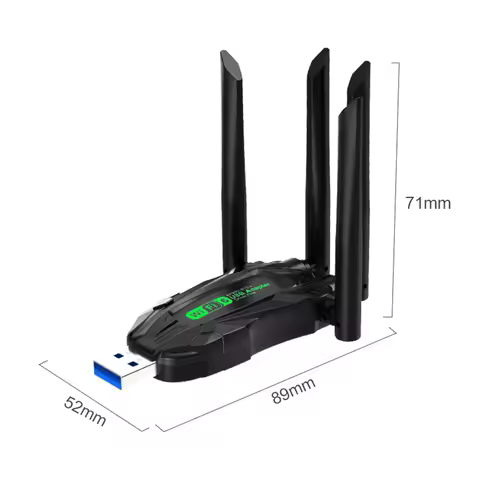 AX900 WiFi 6 USB Adapter Bluetooth 5.4 Dual Band 2.4G 5G Antennas WiFi6 USB Network Receiver Dongle Driver Free Win 10/11 For PC