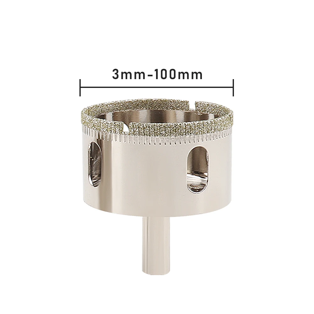 1Pc 3-100mm Glass Hole Saw Diamond Coated Drill Bits Drilling Crown for Tile Marble Ceramic Power Tools